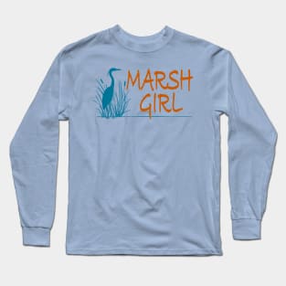 Marsh Girl (teal & tangerine) Long Sleeve T-Shirt